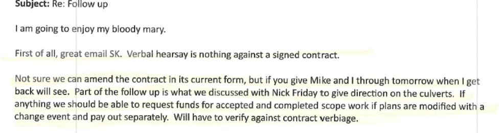Uprise email intercepted by employee shared by Uprise and CommNV.